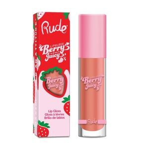 Rude Cosmetics Nudist Berry Juicy Lipgloss- vegan, neutral peach nude, hydrating